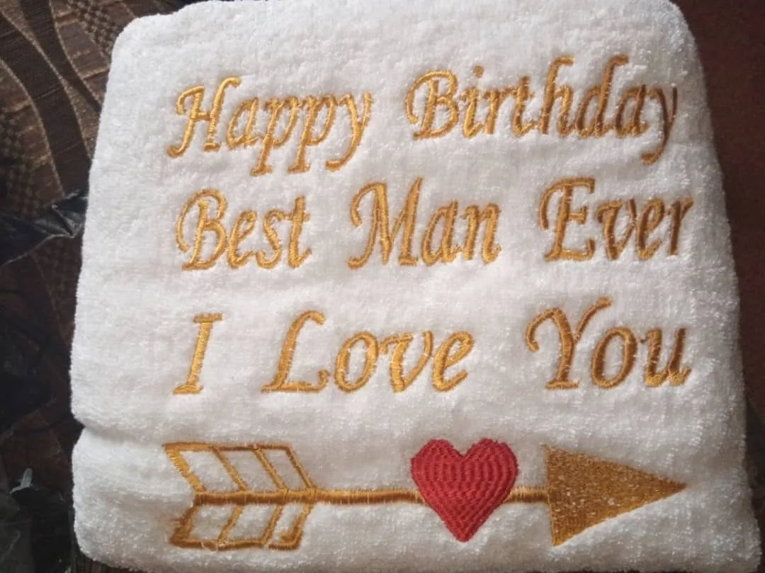 Customized throw pillow with a birthday message